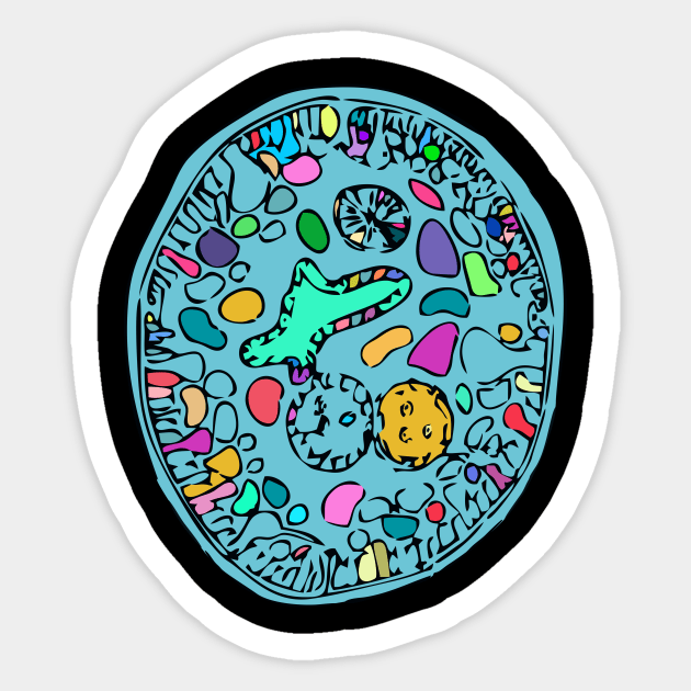 Psychedelic Worm Mandala Sticker by RosArt100